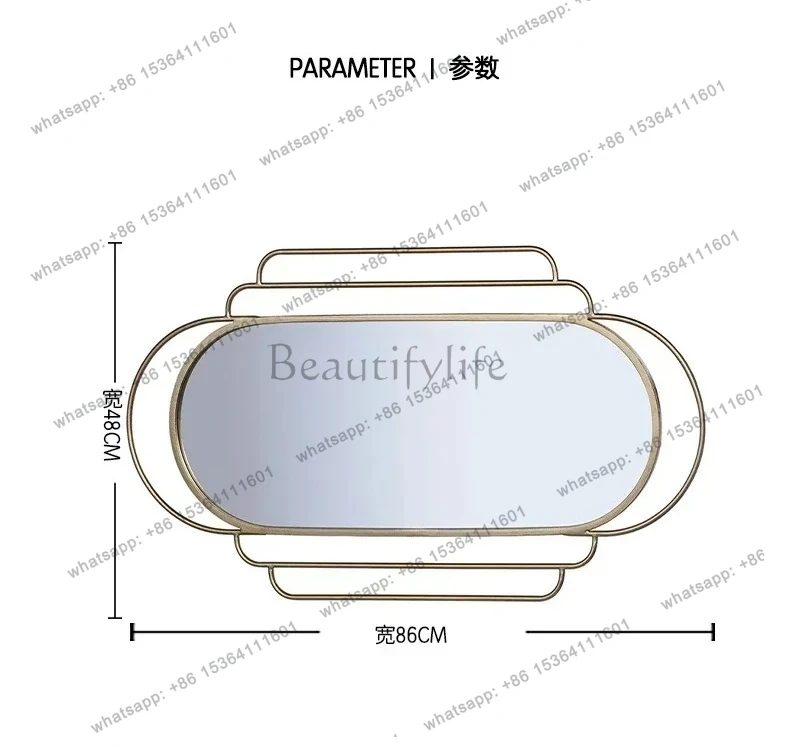jj58 Sticky diamond simple special-shaped cloud dressing decoration makeup mirror master bedroom with light good luck ornament