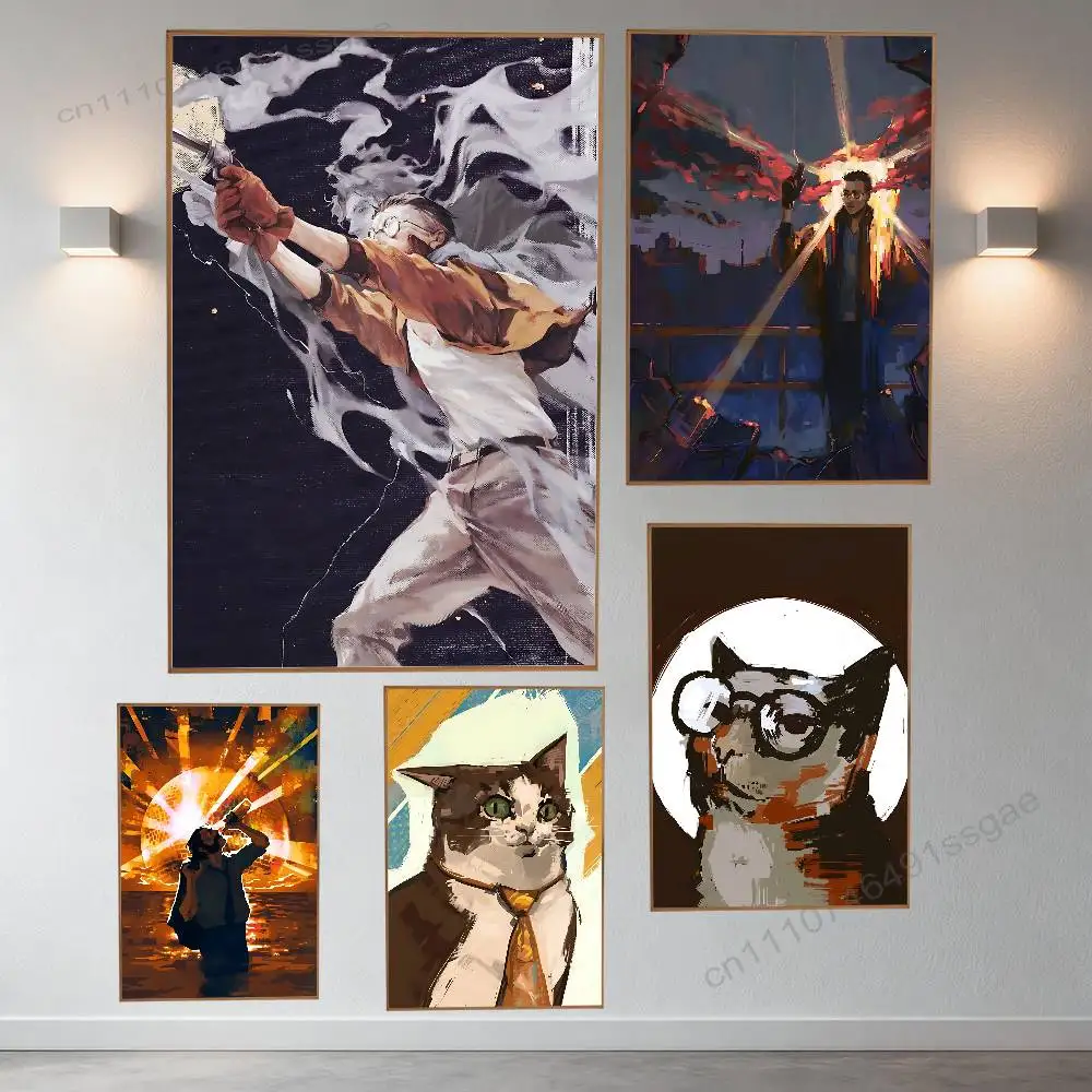 

D-Disco Elysium Hot Game Poster Wall For Sticky Decoration Waterproof Home Living Room Bedroom Bar