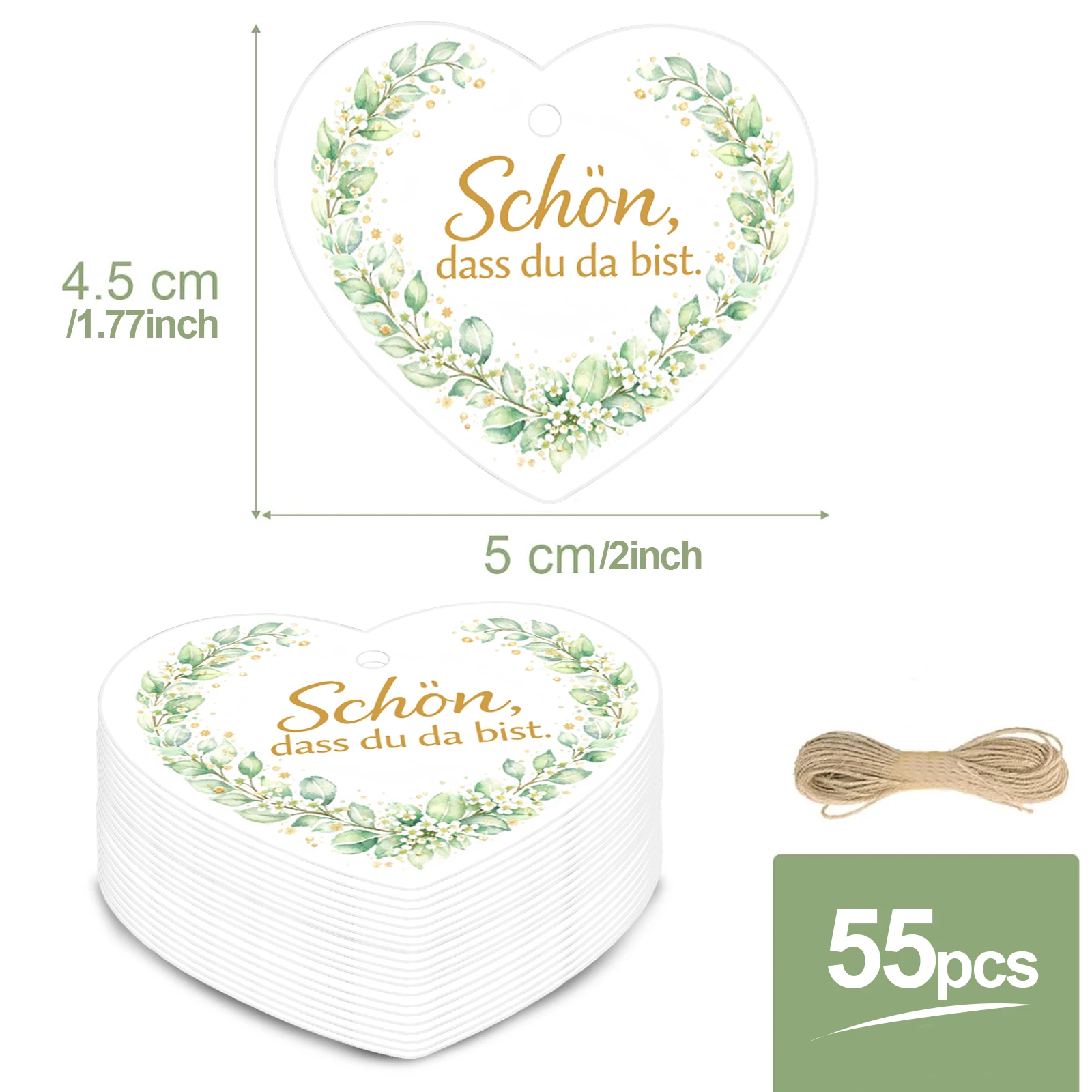 55pcs heart-shaped 