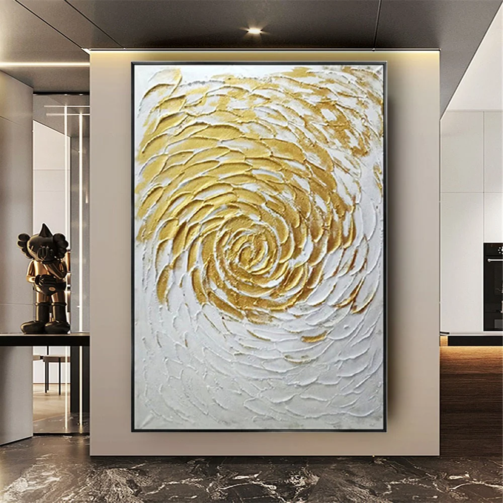 

Indoor Wall Art Decor Mural 100% Handmade Oil Painting Modern Abstract Textured Canvas Poster For Living Room Decorative Artwork