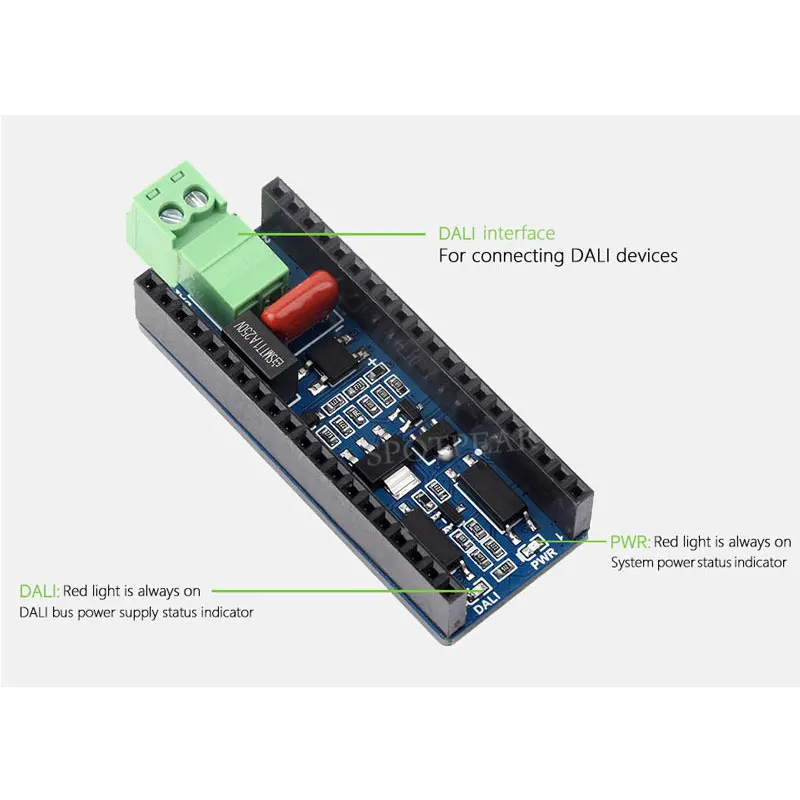 Picture 6: Pico DALI2 DALI communication Expansion Board For ESP32 C6 S3  control multiple LED