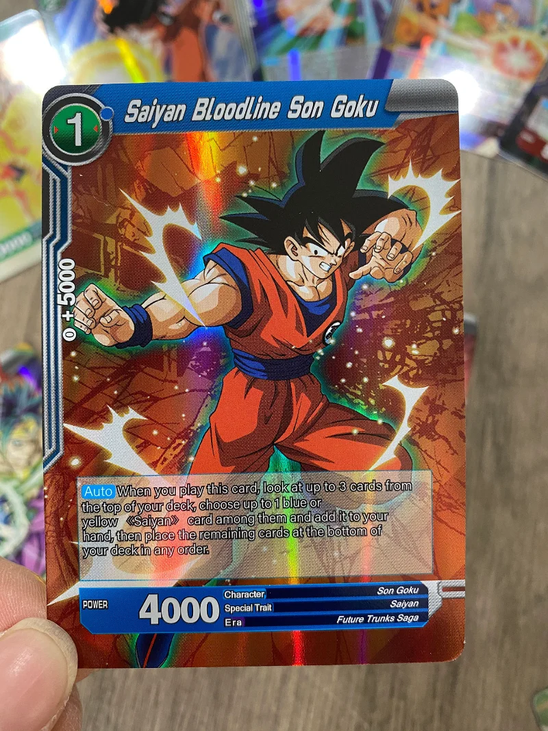 New 50pcs English Dragon Ball Z GT super card Goku Vegeta Frieza does not repeat high combat power game battle collection card