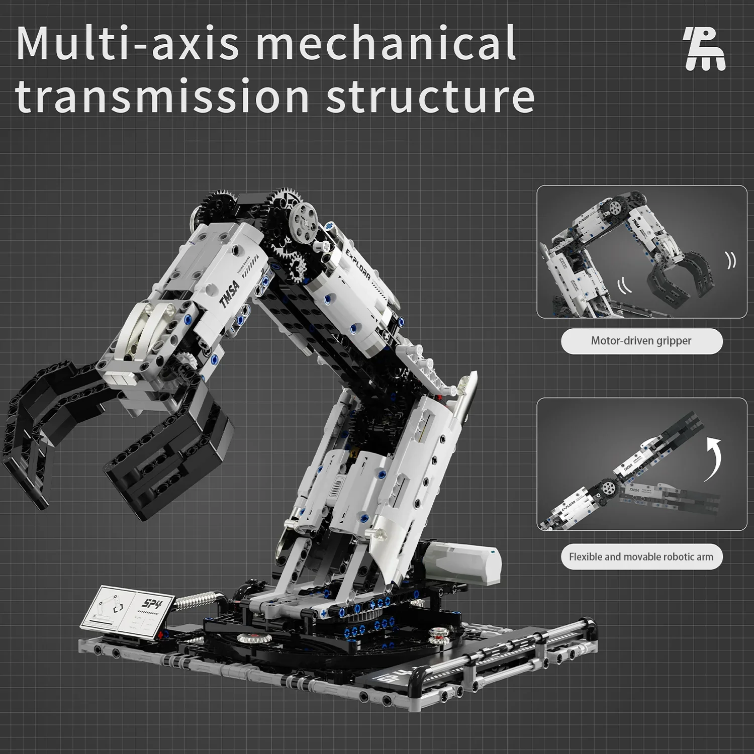 1029PCS แขนหุ่นยนต์ Building Blocks ชุด REMOTE Mechanical ARM รุ่นอิฐเดสก์ท็อปตกแต่ง DIY ของเล่นสําหรับเด็กวันหยุดของขวัญ