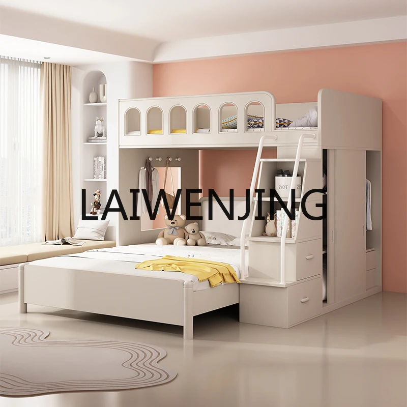 

Dislocation Type Bunk Bed Staggered Type Bunk Bed High and Low Multi-Functional Double-Layer Small Apartment Combined Bed