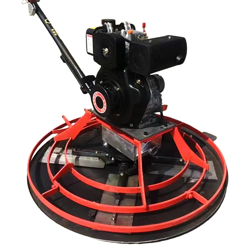 

High efficiency concrete power trowel machine with gasoline engine