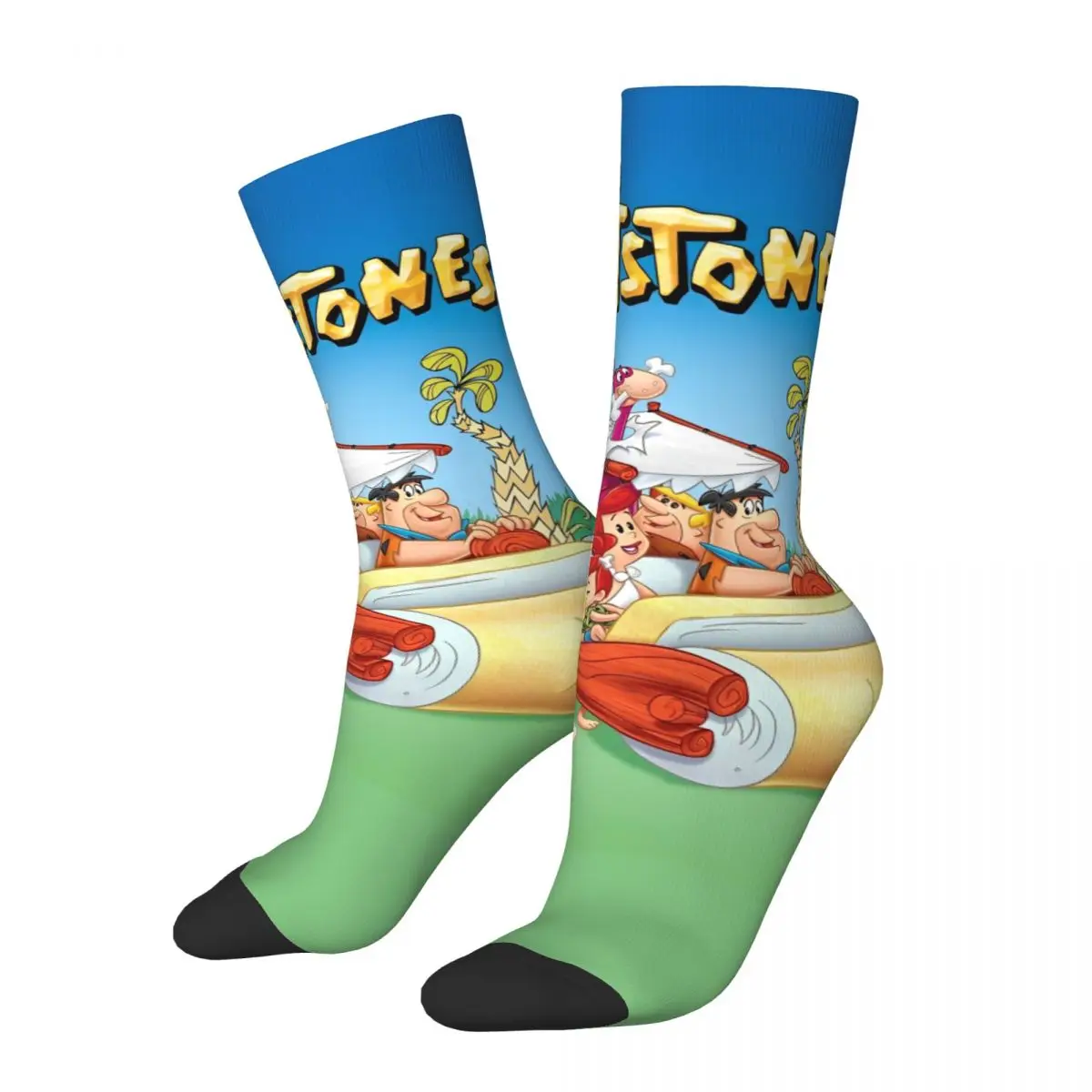 Fashion Women's Socks The Flintstone Vintage Cartoon Merch Comfortable Skateboard Stockings All Seasons