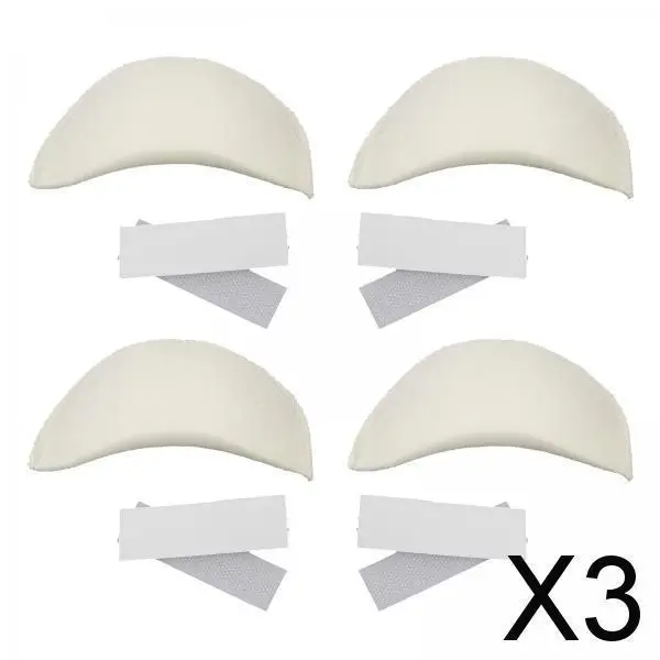

3x 2 Pairs Soft Foam Padded Shoulder Covered Set-in Sewing Foam Pads for Clothes
