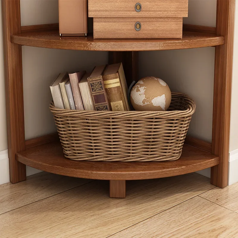 Corner Cabinet Triangle Corner Cabinet Indoor Shelf Shelf Living Room Floor Locker Modern Simple Storage Rack