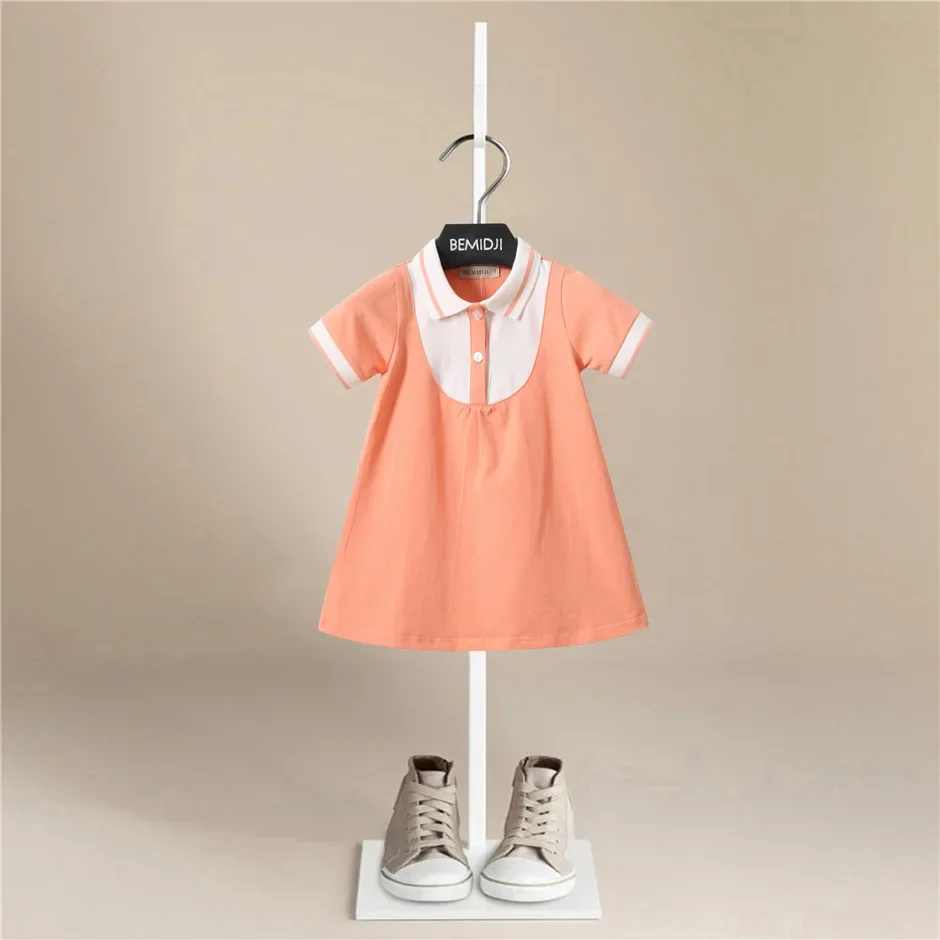 

Летнее хлопковое детское платье, красивые модные платья принцессы для маленьких девочек, детская мягкая одежда трапециевидной формы, детская одежда, платье