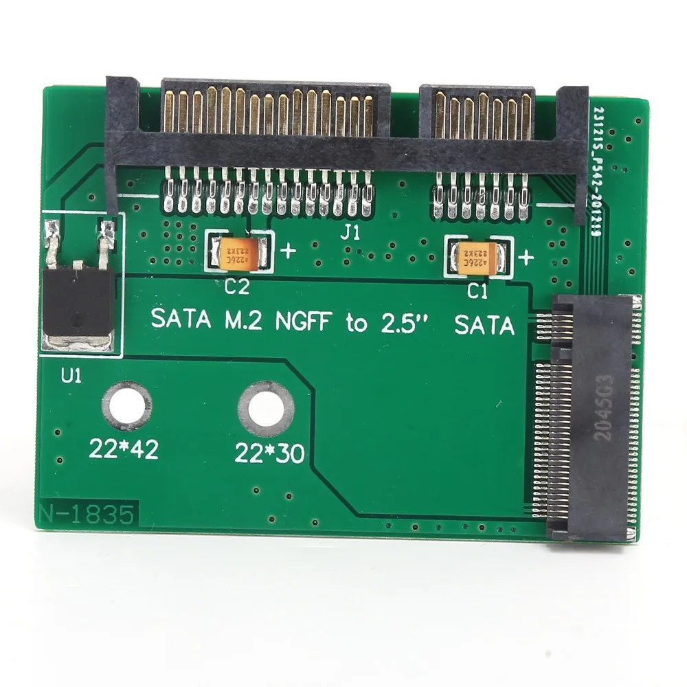 2.5 Inch M.2 NGFF SSD to 2.5in SATA3 Board 22*42mm High Speed Adapter Card SSD Converter Card Laptop Compatibility