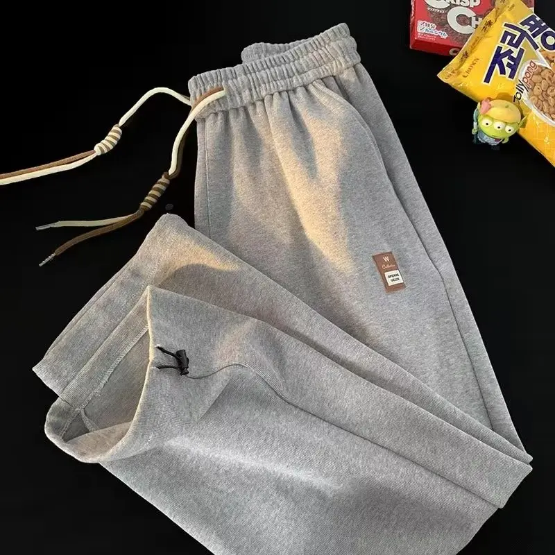 

Women's Casual Knitted Sports Pants Spring Autumn Large Size Drawstring Trousers Straight Leg Knit Sweatpants Loose Fit