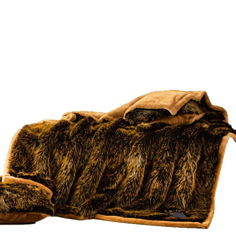 Fur Grass Rabbit Blanket Winter Thickened Blanket Raschel Bed Blanket Sofa