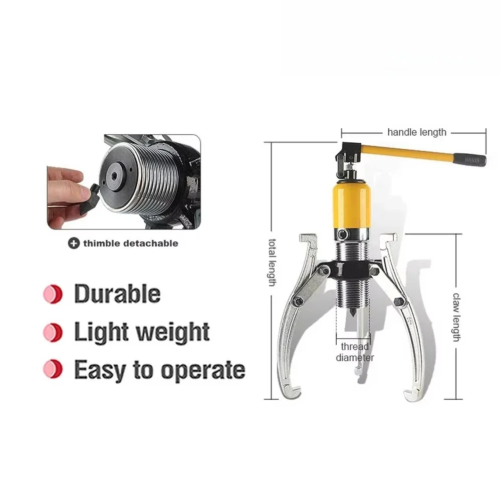 Hydraulic Puller 50t, Three Arm Alloy Steel Bearing Removal Cylinder Tool Kit 240V