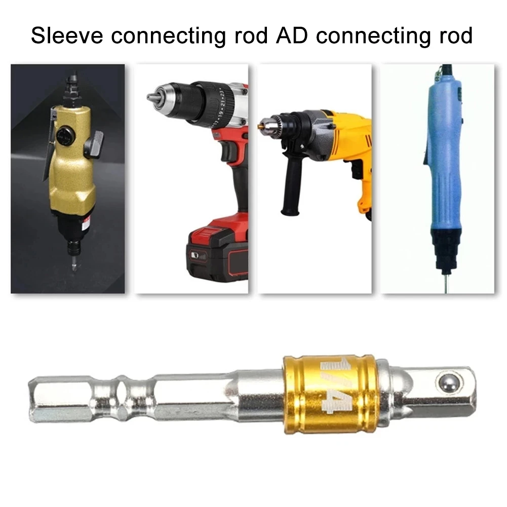 Adaptador de enchufe de grado de impacto, juego de extensión de 1/4 ", 3/8", 1/2 ", convierte taladro eléctrico, vástago hexagonal de 1/4 pulgadas accionamiento para adaptadores, 3 uds.