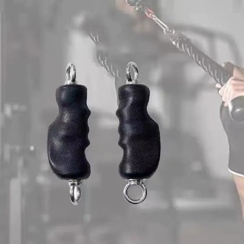 1 para podwójnych pierścieni TPE antypoślizgowy uchwyt taśma oporowa ćwiczenia Heavy Duty do maszyn kablowych domowa siłownia trening sprzęt fitness