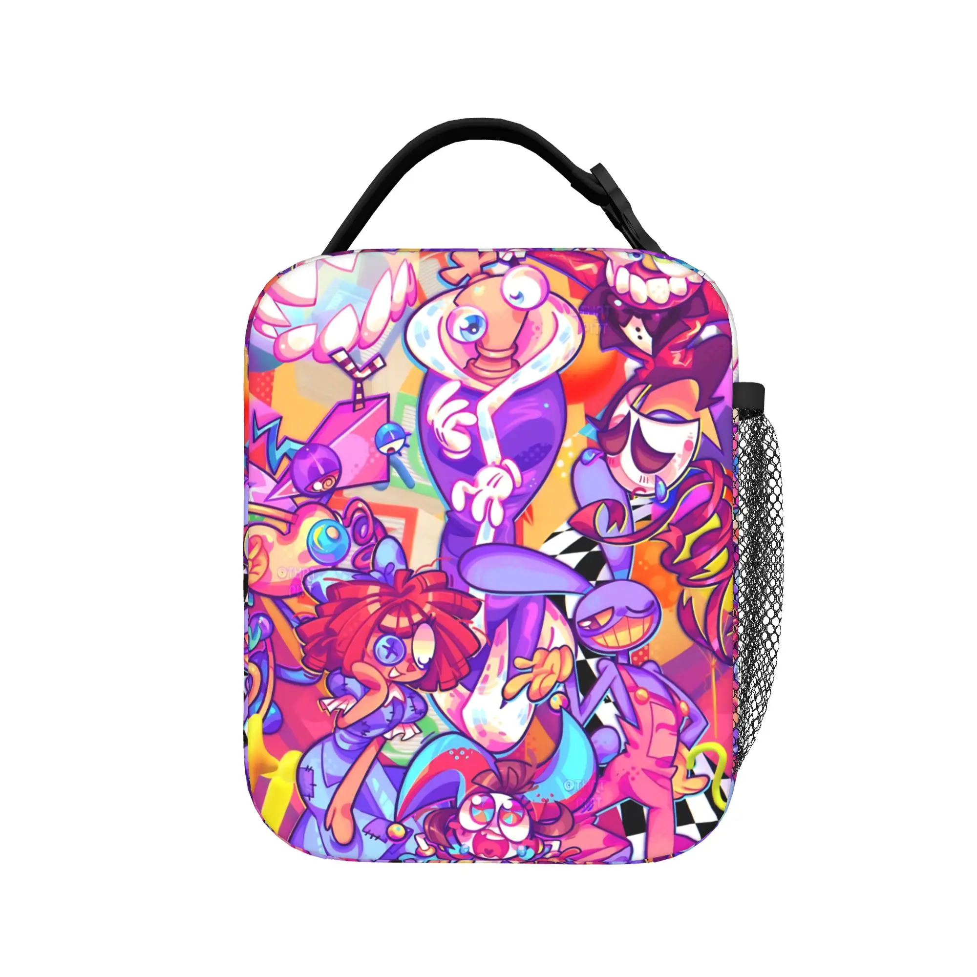 Cartoon Digitals Circus Thermal Insulated Lunch Bag for Office  Portable Food Bag Container Thermal Cooler Lunch Boxes