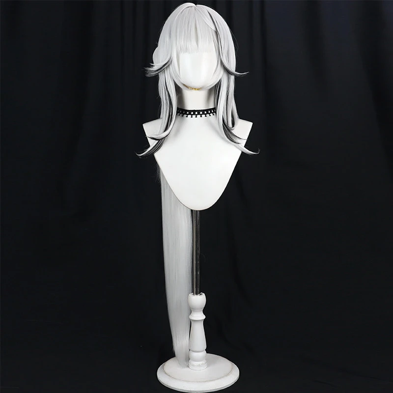 Game Wuthering Waves Hsin Cosplay Wig Silver White Detachable Hair Bun For Halloween Comicon Party Adult Women Men