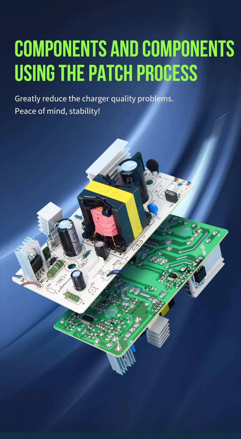 Display digital 60V 20Ah Carregador de bateria de chumbo-ácido com desligamento automático Carregador de e-bike