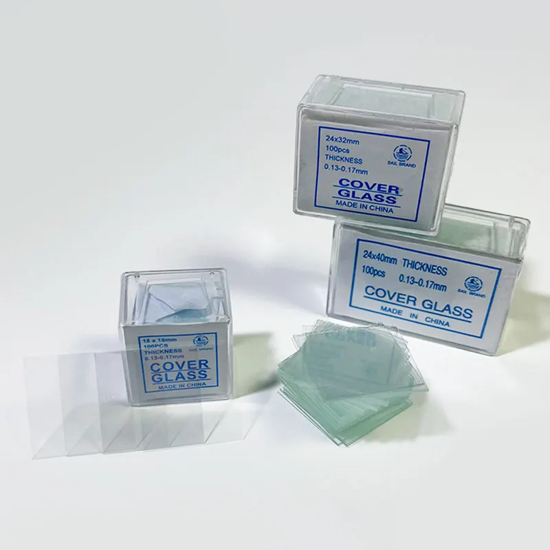 

Lab use 24x24mm 22x22mm microscope cover slip square borosilicate glass