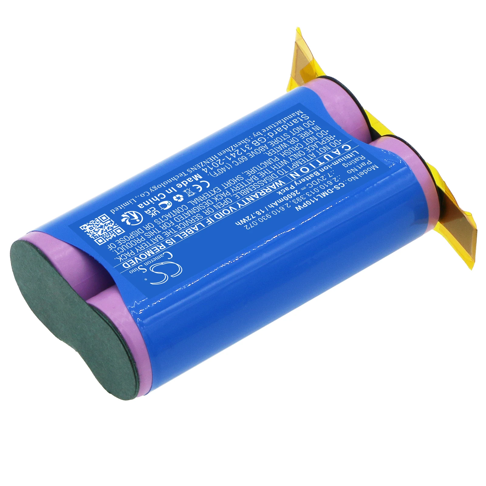 Li-ion Power Tools Battery for DREMEL, 7.2V, 2600mAh, Compatible Models:  1100-25, 1100LI, 1120, Driver 1120, Stylus 1100