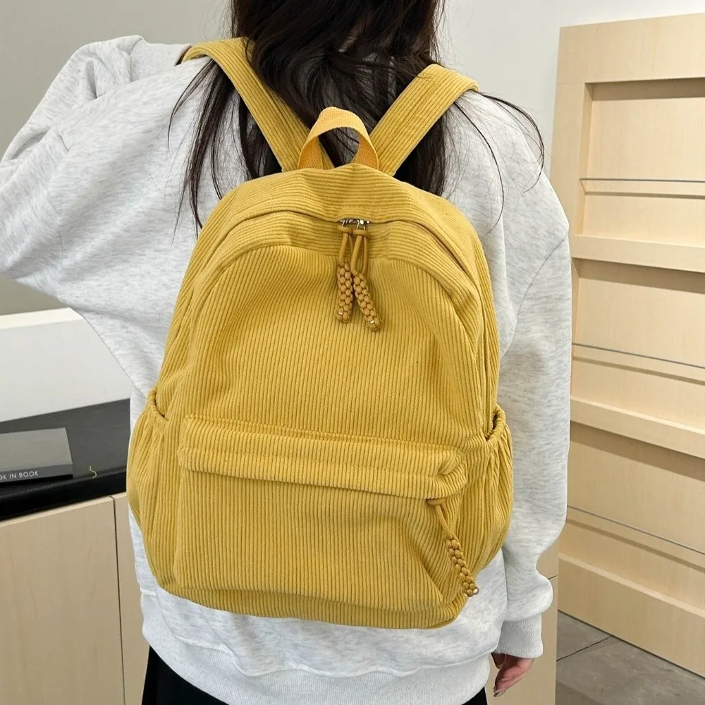 lightweight-corduroy-backpack-large-capacity-japanese-style-students-school-bag-solid-color-adjustable-shoulder-straps