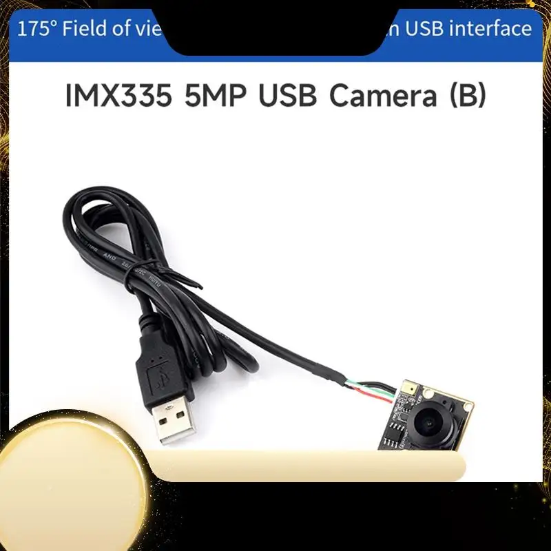 

IMX335 USB-модуль камеры 5MP 2K Запись видео 175 ° Широкоугольный 2592X1944 для Raspberry Pi 5 Jetson Orin, прочный, простой в использовании