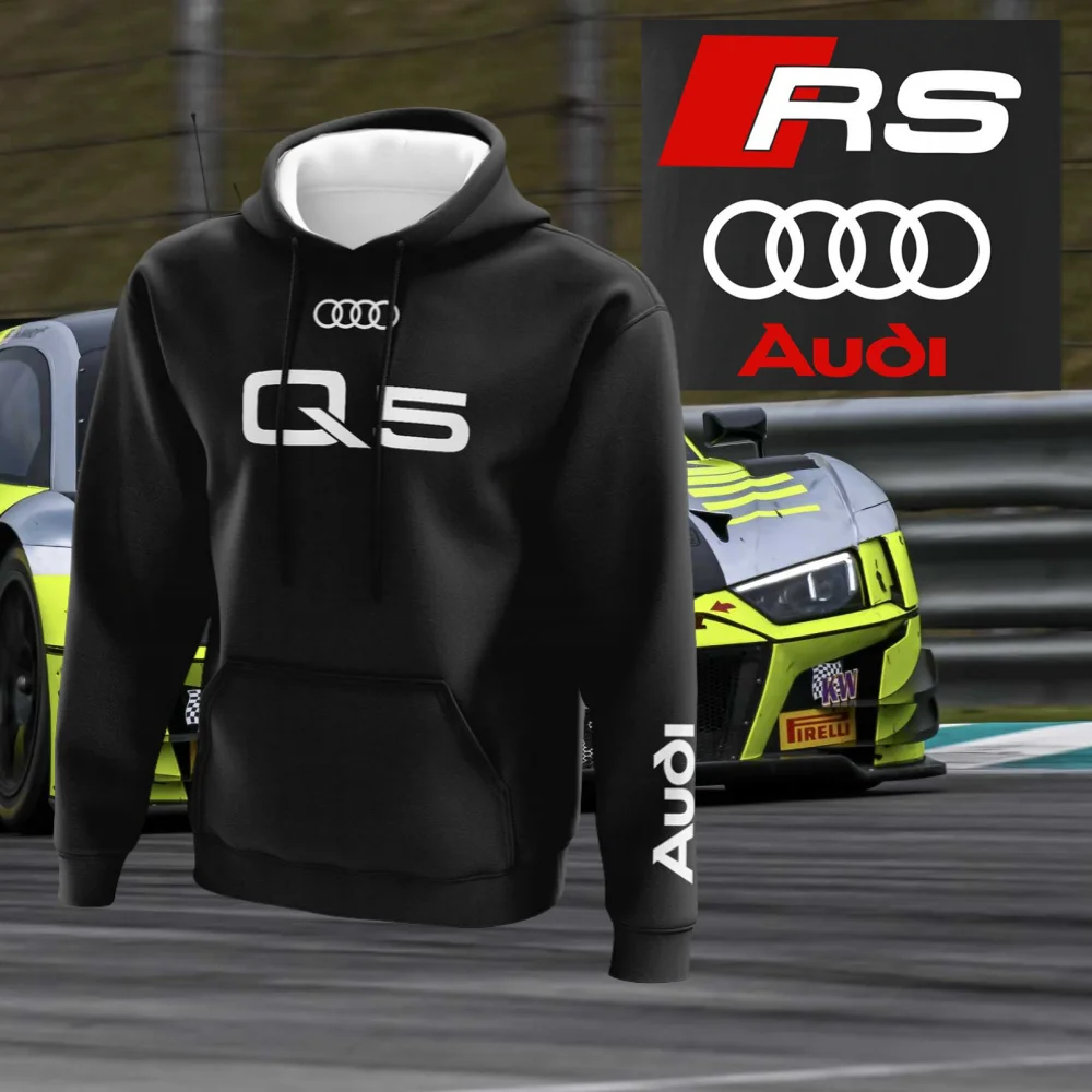 

Толстовка Audi Q5 для взрослых, осенне-зимняя толстовка с 3D цифровой печатью, модная популярная уличная индивидуальная толстовка для покупок для взрослых MOTO