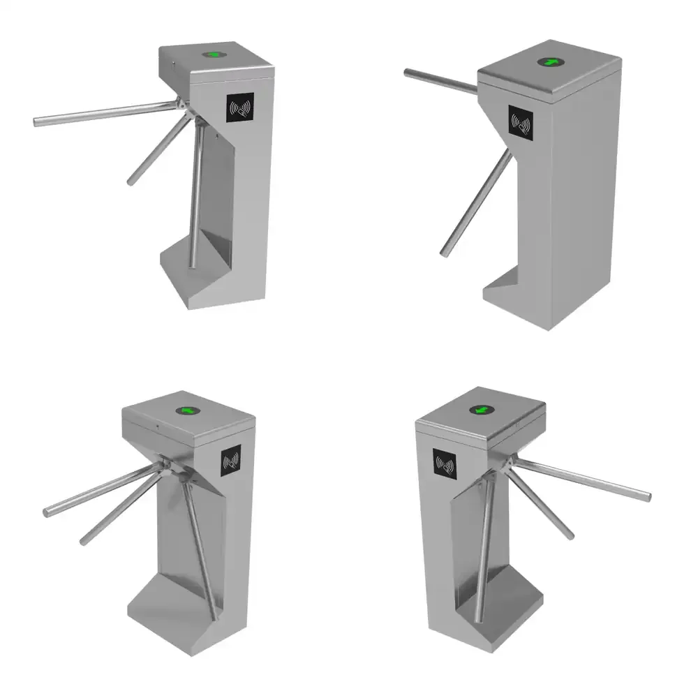 Brushed Motor Tripod Turnstile Pedestrian Access Control System for Residential Gym Swimming Pool Office Building Scenic Area
