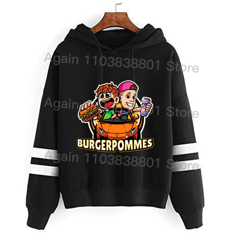 Hip Hop Burgerpommes Icrimax Hoodie Harajuku Sweatshirts Clothes Boy girl kids Tops Kids Streetwear Clothes Personality Pullover