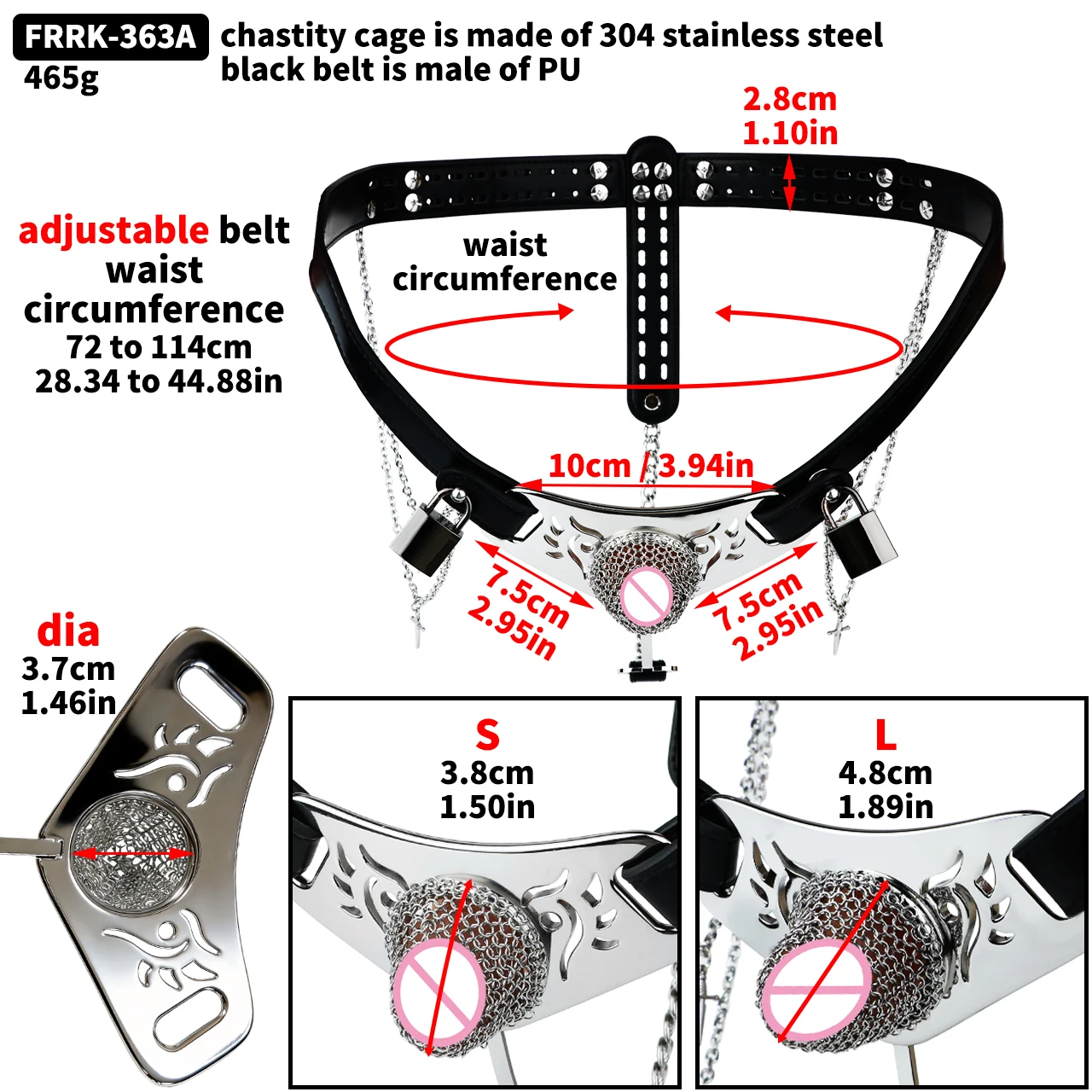 FRRK Adjustable PU Strap On Ch - огляд і ціна Mesh Stainless Strap
