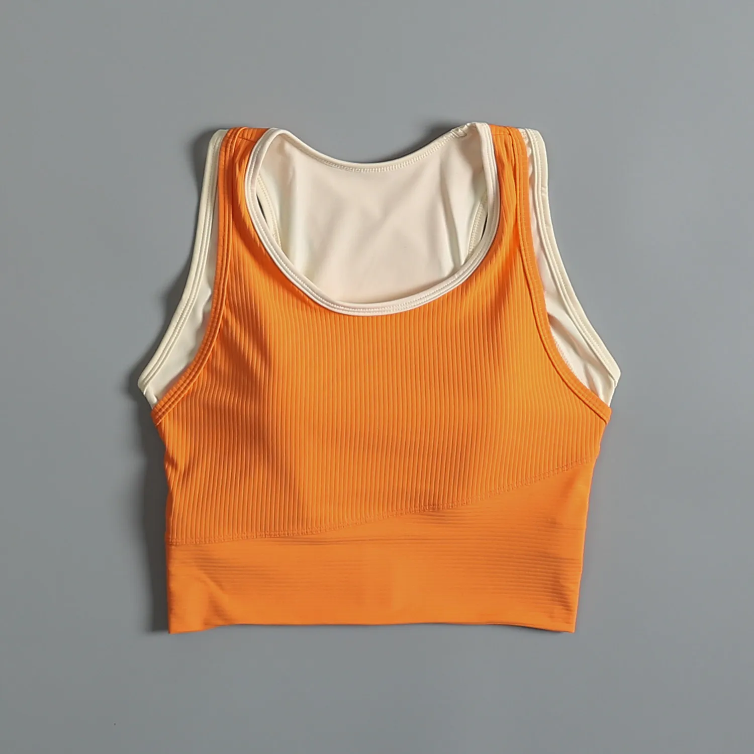 One-piece gym top bra for women's summer running push-up I-back beautiful underwear outer wear yoga fitness training vest