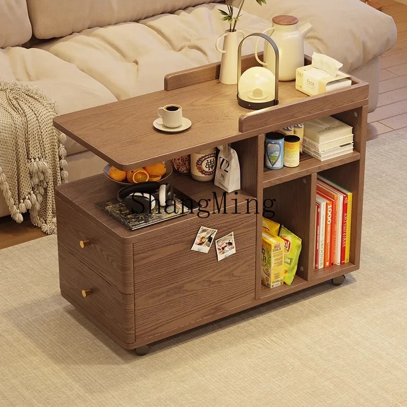 FG modern simple living room with wheels removable storage locker household light luxury sofa side cabinet