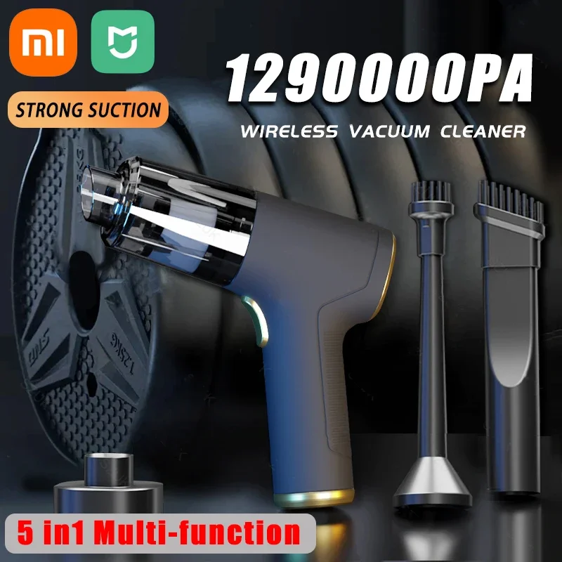

1290000Pa Car Vacuum Cleaner Powerful Cleaning Machine Strong Suction Handheld Car Portable Wireless Cleaner Mini vac Cleaner