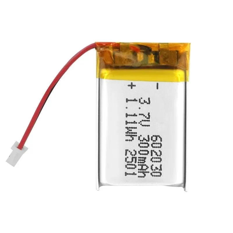 [New] 3pcs 602030 Polymer Lithium Battery 3.7V 300mAh Rechargeable for LED Night Light Bluetooth Speaker Wholesale  Battery