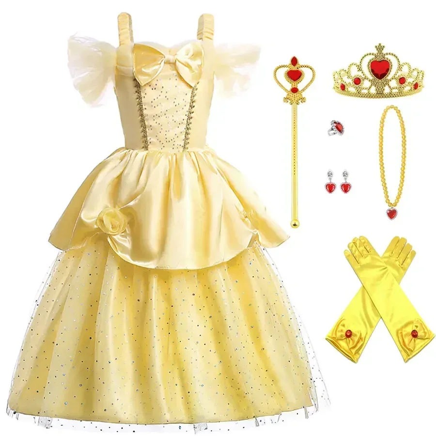 La Belle et рождественский халат принцессы Po 1931 pour Bol, костюмы для косплея на Хэллоуин pour Enfants, Robe de ixd'Anniversaire