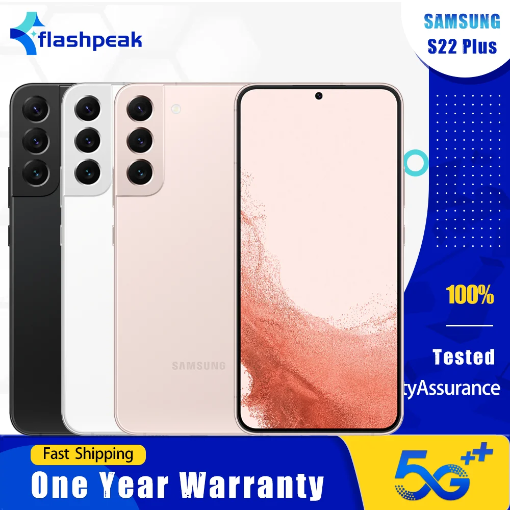 هاتف Samsung Galaxy S22+ 5G الذكي S22 Plus S906U 8GB+128GB/256GB 6.6 بوصة Snapdragon NFC ثماني النواة غير مقفول s22 plus هاتف محمول #1
