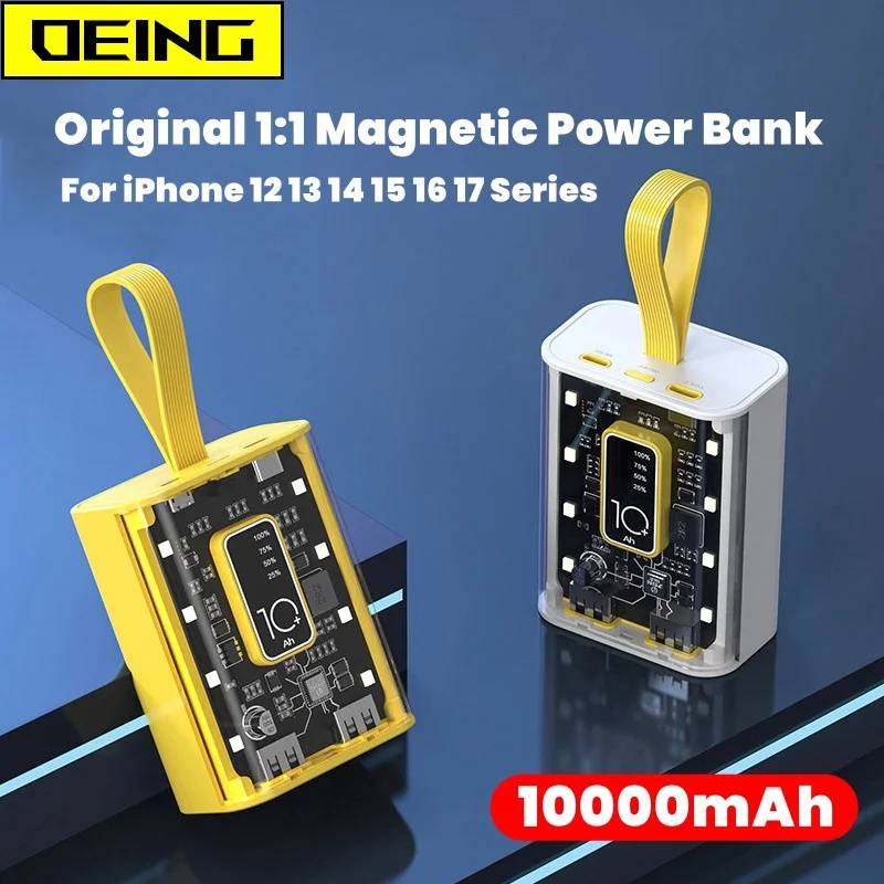 

2025 New 10000mAh Magnetic Powerbank For Magsafe Power Bank 15W Wireless Fast Charger for Apple External Auxiliary Battery Pack