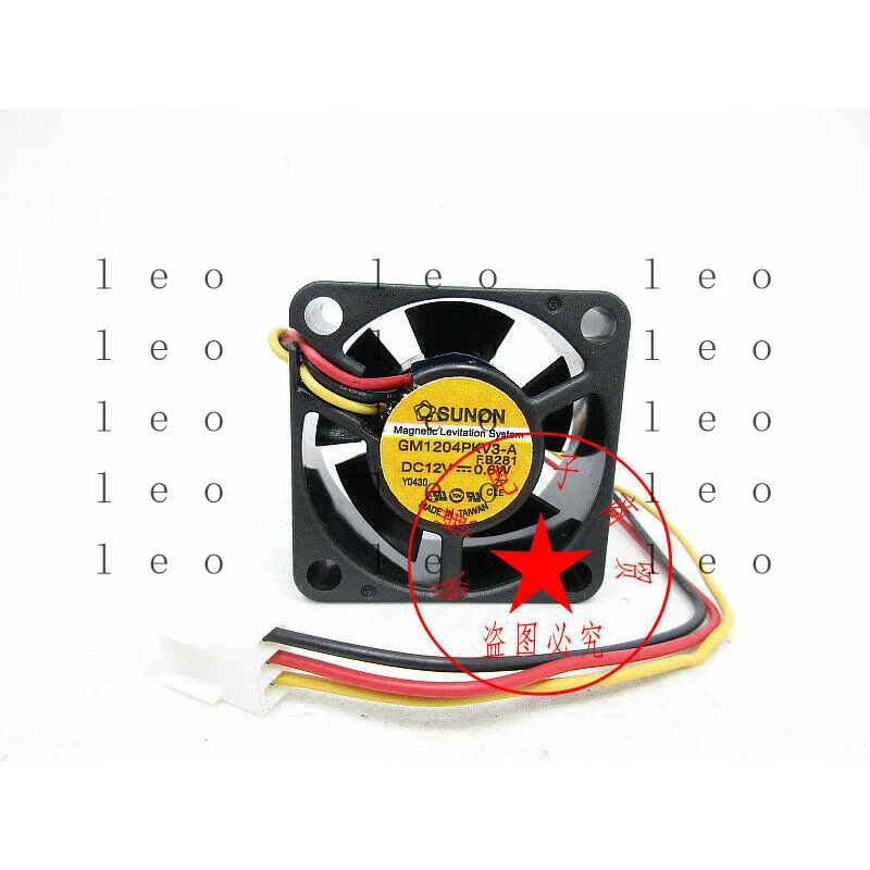 AA  for  SUNON GM1204PKV3-A 4020 4CM 12V 0.6W 3-wire silent cooling fan