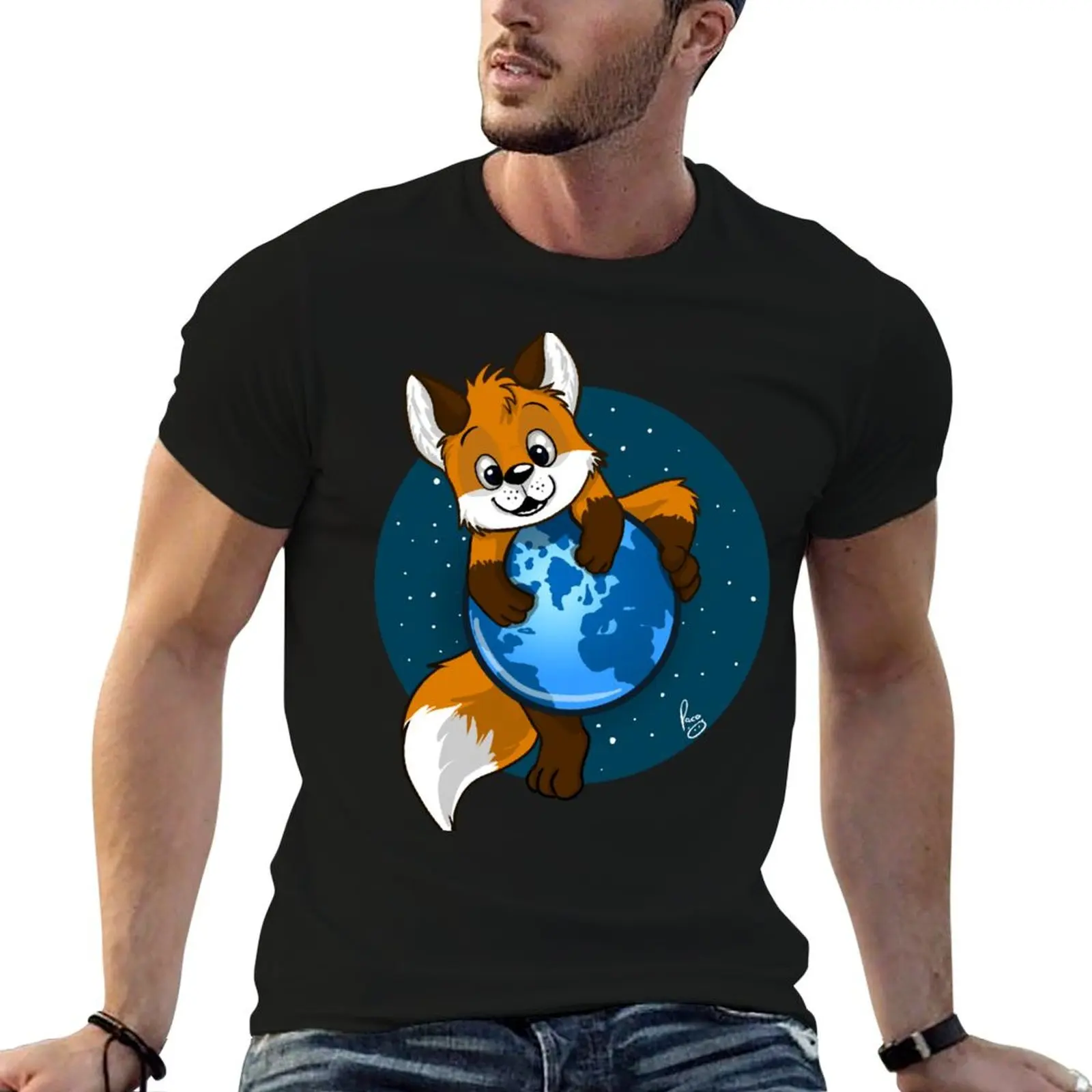 Cute Firefox T-Shirt Classic Basic Casual T-Shirt