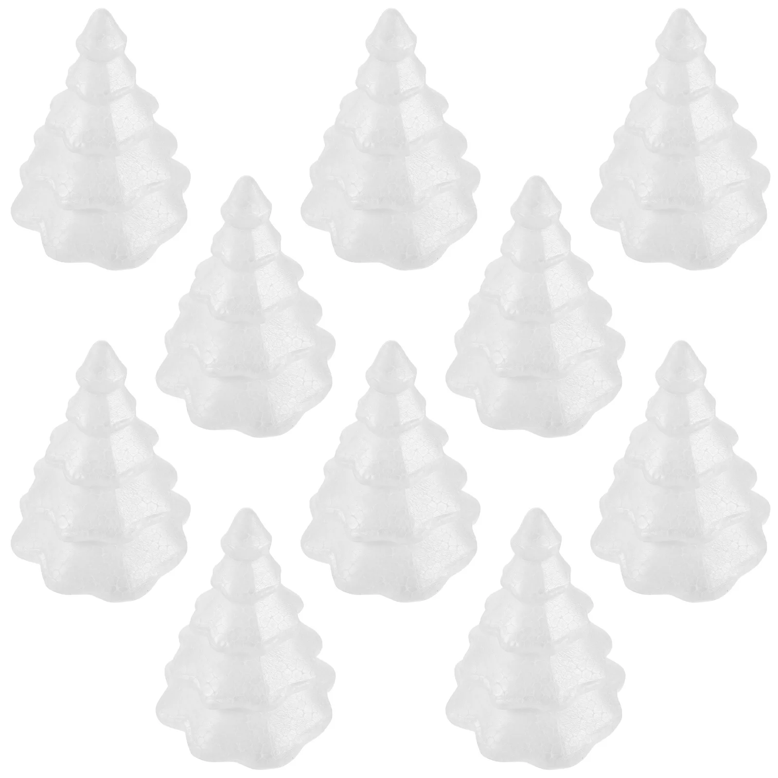 

10 шт., однотонная пенопластовая рождественская елка, конус, белый 150 мм, сделай сам, настольное украшение, пенопластовая рождественская елка