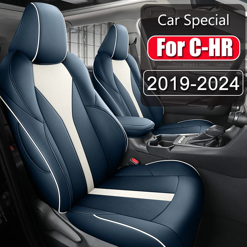 Custom Fit Full Set Car Seat Covers For Select Toyota CHR 2018-2024 Front / back row Full Coverage  automotive parts-Leatherette