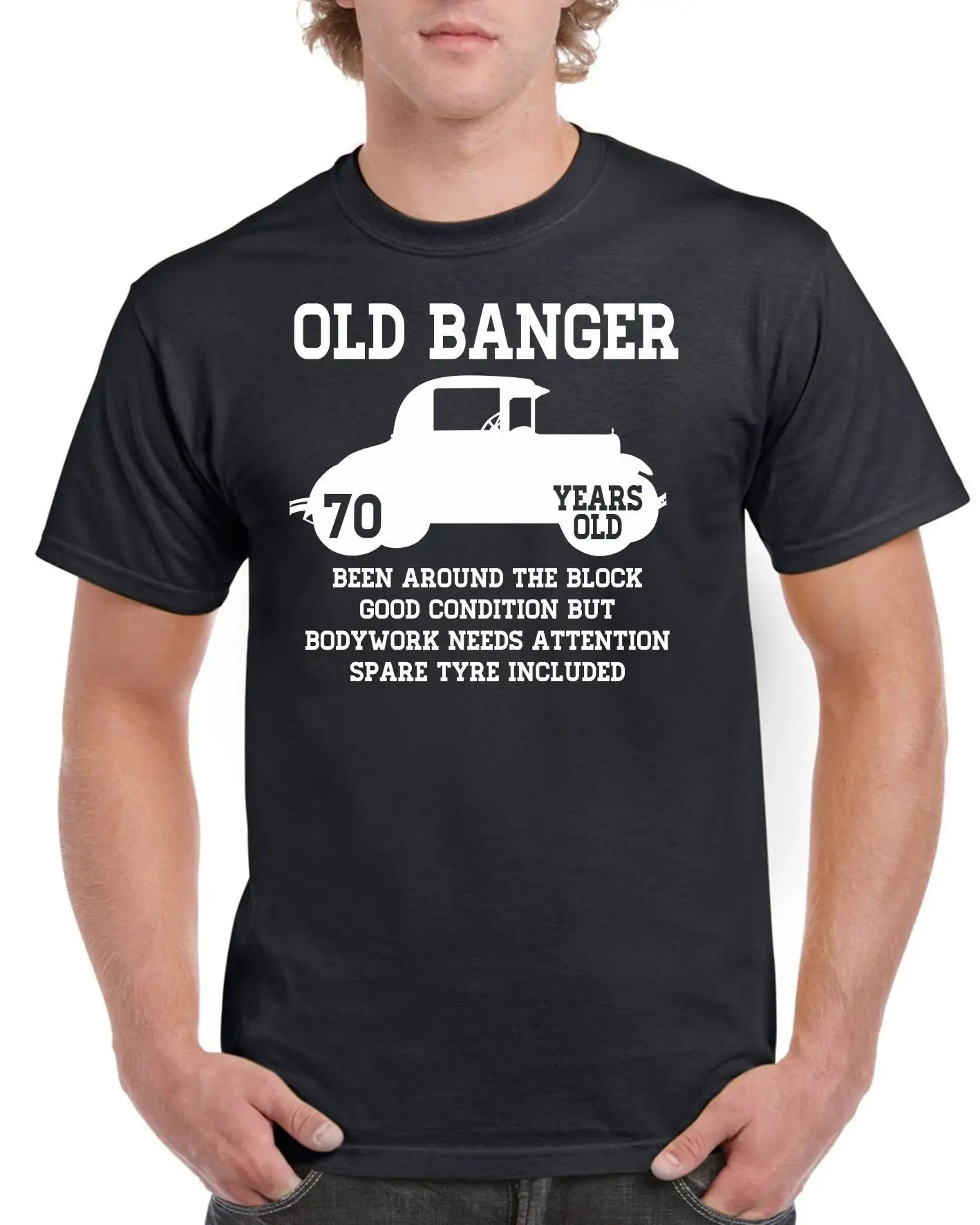 Men'S 70Th Birthday T Shirt Old Banger 1954 Funny Cotton 70 Years