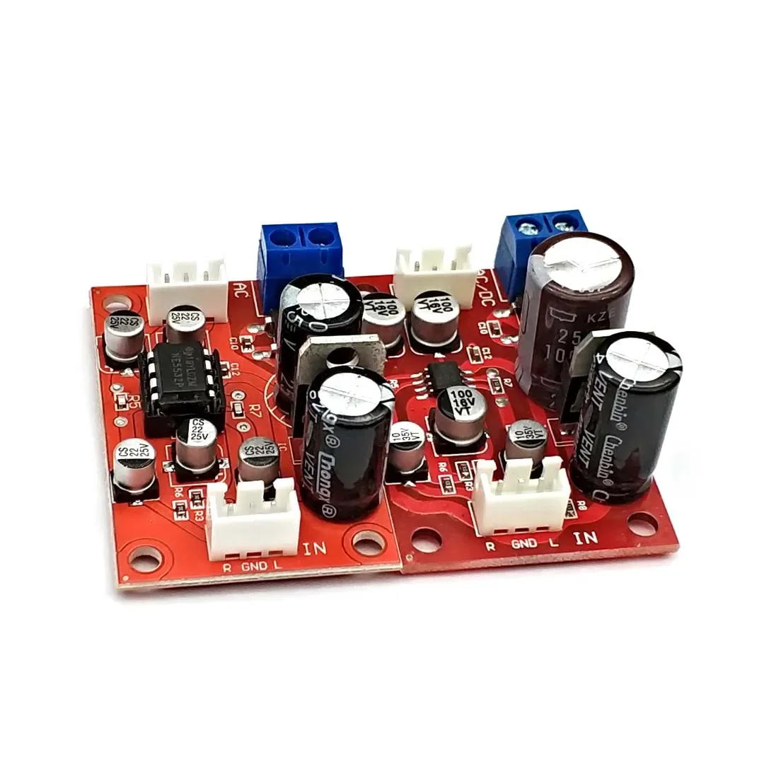 NE5532 AD828 Audio OP AMP Moving Coil Microphone Preamps Pre-Amplifier Pre-amp Magnetic Head Phono Amplifier Board DC9-24V