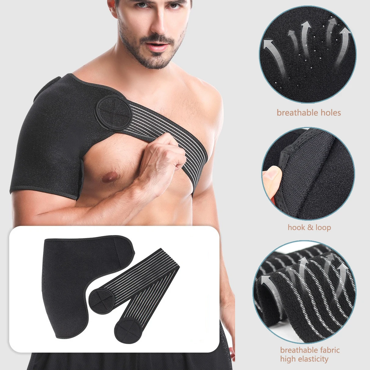 Shoulder Brace for Men&Women–Shoulder Support Belt Recovery&Pain Relief,Reduces Inflammation&Swelling,Designed for Left&Right