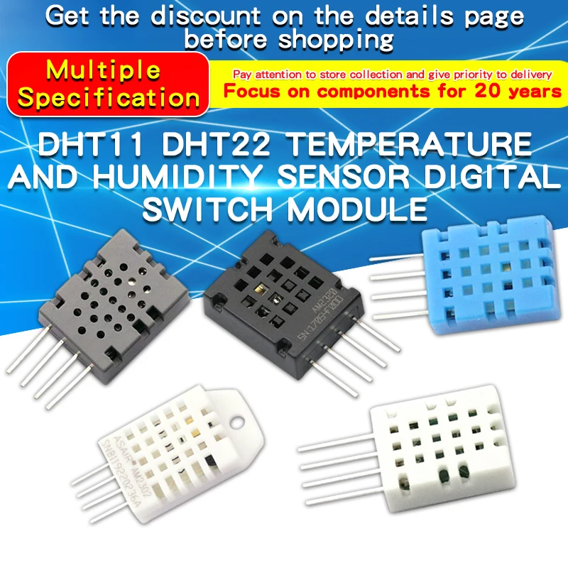 1PCS SHTC3 AM2320 Digital Temperature and Humidity Sensor Pprobe Gray