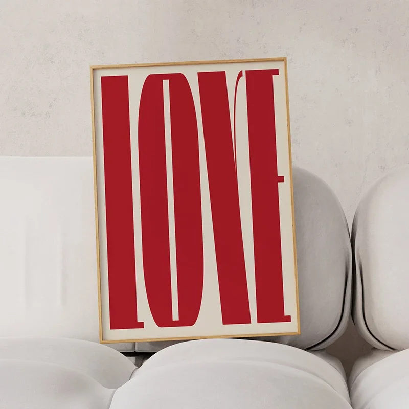 Modern Trendy Art Posters Love Is Love Bold Typography Print Desire Wall Art Pictures for Room Home Decoration Canvas Painting