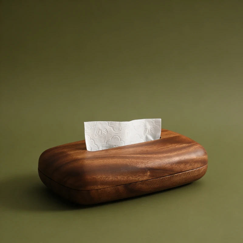 Home Hotel Living Room Table Napkin Organizer Wooden Tissue Box Holder New Chinese Style Luxury