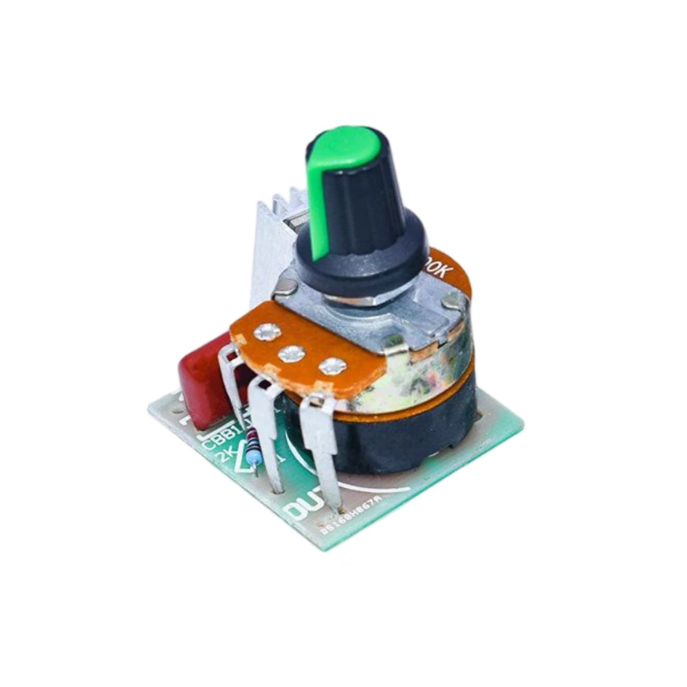 500W AC SCR Voltage Regulator Module with Switch Dimmer Speed Temperature Controller with Knob 500K 220V 3A for Motor Light Bulb