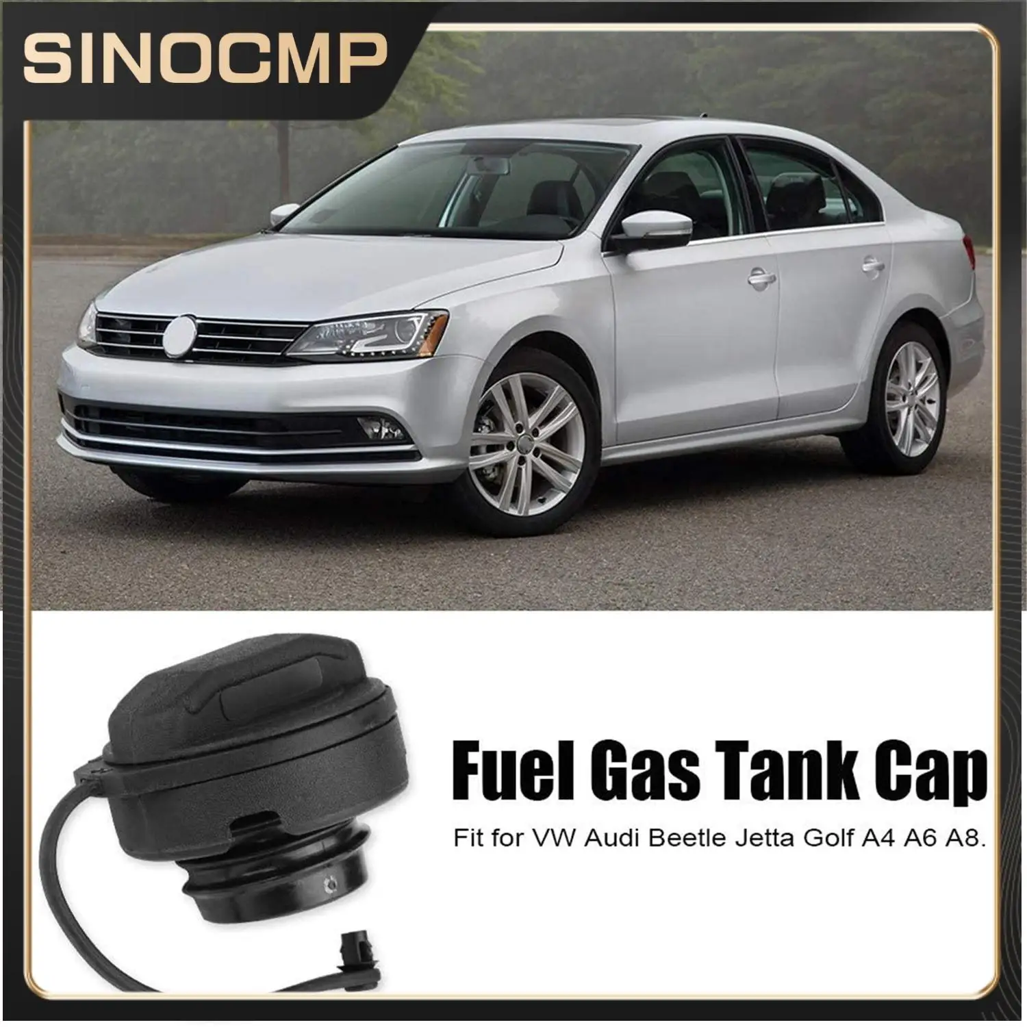 

Fuel Tank Cap ABS Gas Tank Cover 1J0201553A for Bora Polo Golf 4 Passat-B5 Mini Car Parts Exterior Parts Tank Covers Brand New