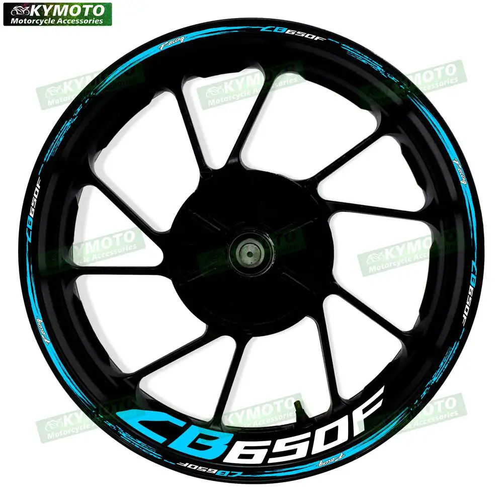 For Honda CB650F CB 650F motorcycle accessories 17 inch front and rear wheel stickers hub stripes reflective decals decoration